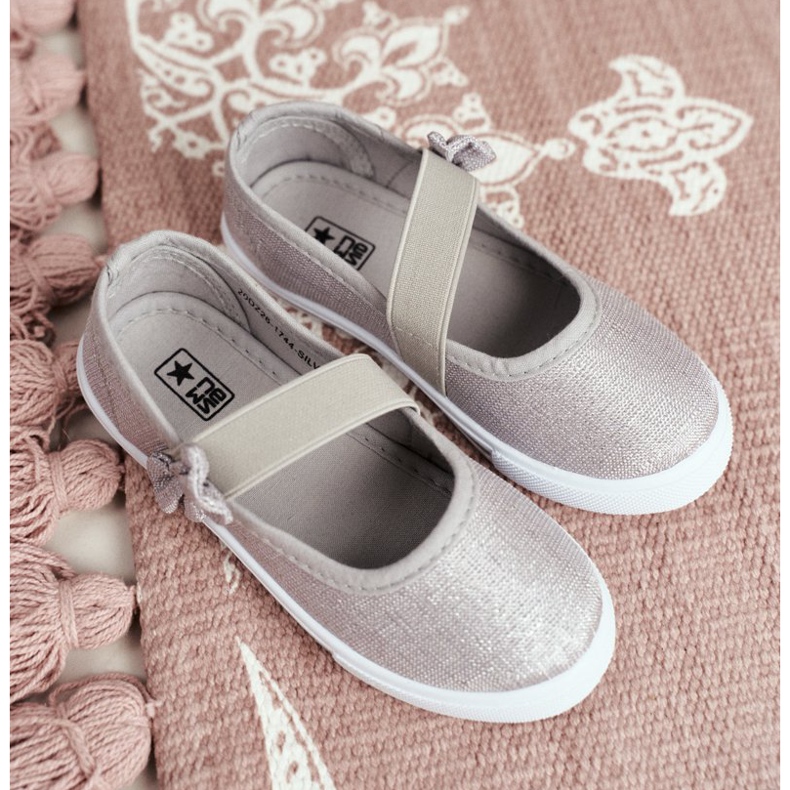 EVE Kinder Sneaker Ballerinas Silber Bianka grau 2