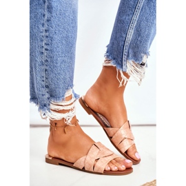 Damen Hausschuhe Schlangenhaut Pink Chance rosa 1