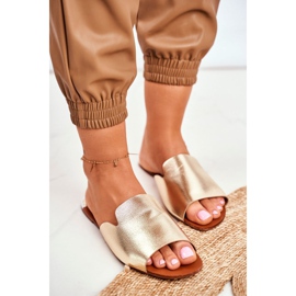 HAN Flache goldene Mimios Hausschuhe für Damen 1