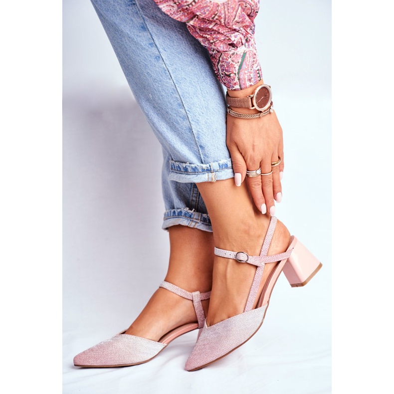 SEA Damen Pumps mit Absatz Rosa Gold Alice mehrfarbig 2