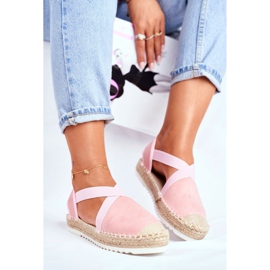 ADY Damen-Espadrilles mit ausgeschnittenem rosa Motiv 1