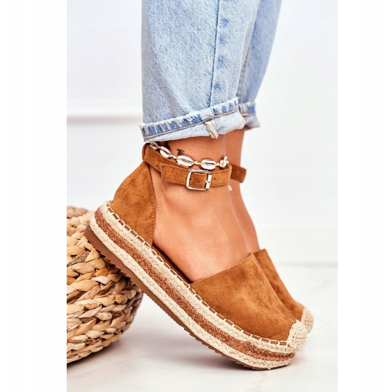FB2 Damen Espadrilles On The Straw Camel Toca Toca Platform braun 1