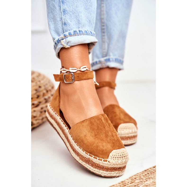 FB2 Damen Espadrilles On The Straw Camel Toca Toca Platform braun 2