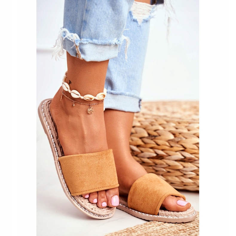 FJ1 Klassische Wildleder Hausschuhe für Damen Camel Look At Me braun 2