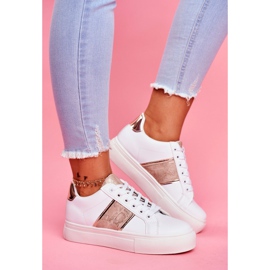 Damen Sportschuhe Weiß und Gold Keep Going 1