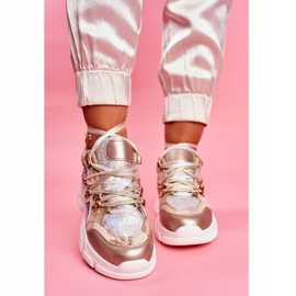 Moow Sport Damenschuhe Turnschuhe Totally Crazy beige silber- mehrfarbig 2