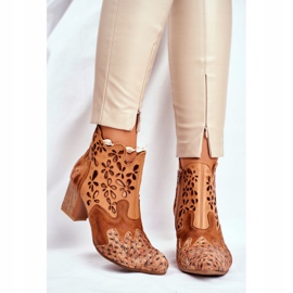 Damen Stiefel mit hohem Absatz Maciejka Spring Red 04369-29 braun 2