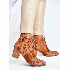 Damen Stiefel mit hohem Absatz Maciejka Spring Red 04369-29 braun 1