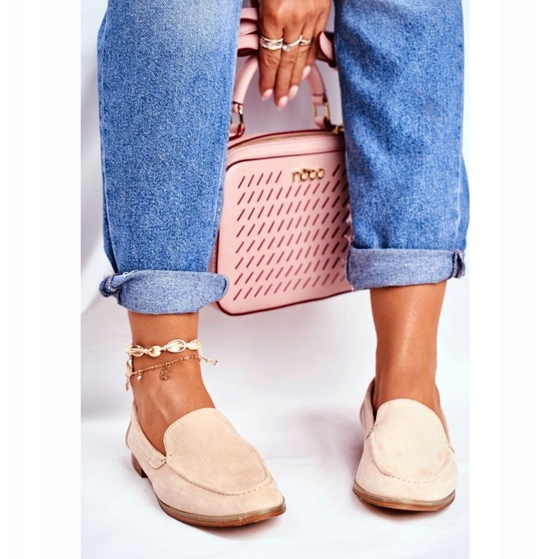 PS1 Damen Brogues Slip On Wildleder Beige Twinky 1