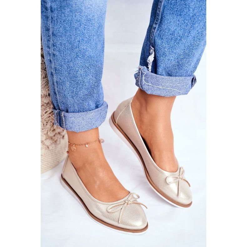 Damen Ballerinas Sergio Leone Gold BL612 golden 2