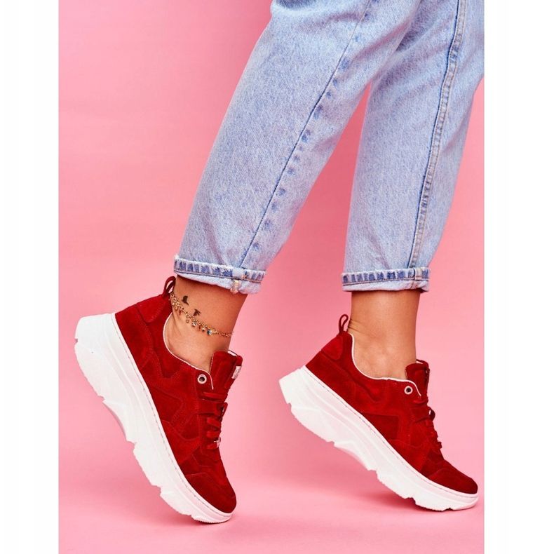 Damen Sport Lederschuhe GOE Rot FF2N3017 1