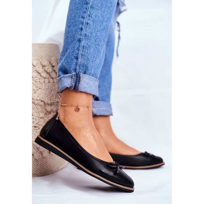 Damen Ballerinas Sergio Leone Schwarz BL612 1