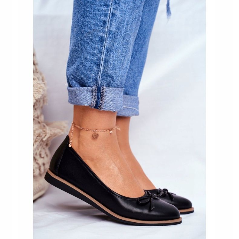 Damen Ballerinas Sergio Leone Schwarz BL612 2