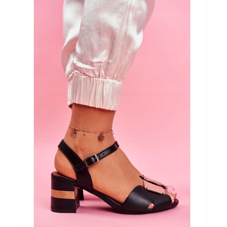 Damen Sandalen Maciejka Leder Schwarz 04120-01 / 00-5 gelb 2