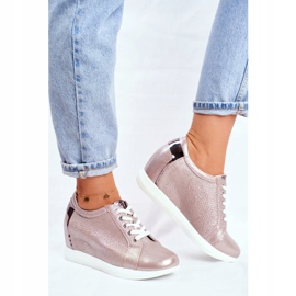 Damen Sneaker Sergio Leone Beige Sparkle SP235 2