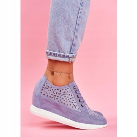 Damen Sneaker Sergio Leone Openwork Blau PB122 1