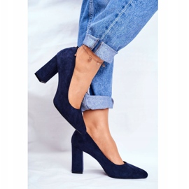 Pumps für Damen mit Absatz Sergio Leone Marineblau PB216 1