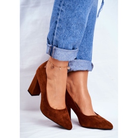 Damen Pumps mit Absatz Sergio Leone Camel PB216 braun 1