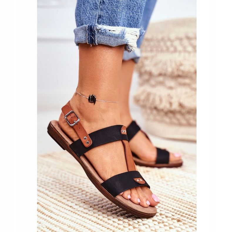 EVE Elegante Damen Sandalen 20SD35-0307 Schwarz Renna 1