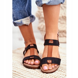 EVE Elegante Damen Sandalen 20SD35-0307 Schwarz Renna 2