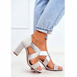 EVE Damen Sandalen Wildleder Slip On Grau Varina 1