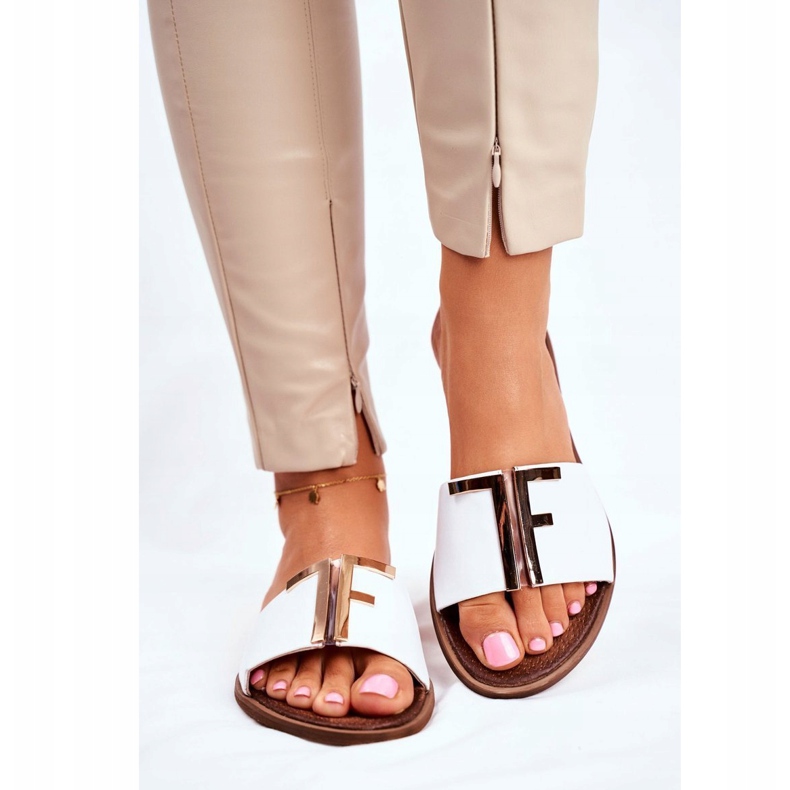 Elegante Damen Hausschuhe Weiß Nicole Dilmah 1