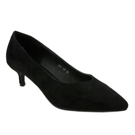 Schwarze Pumps an der Ferse LEI-167 1