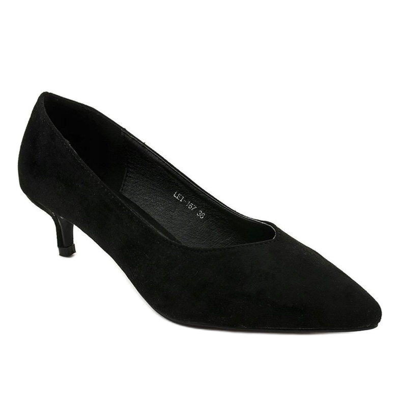 Schwarze Pumps an der Ferse LEI-167 1