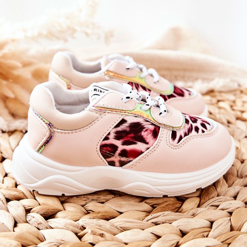 FRROCK Sportschuhe für Kinder im Leopardenmuster Pink Penny rosa 2
