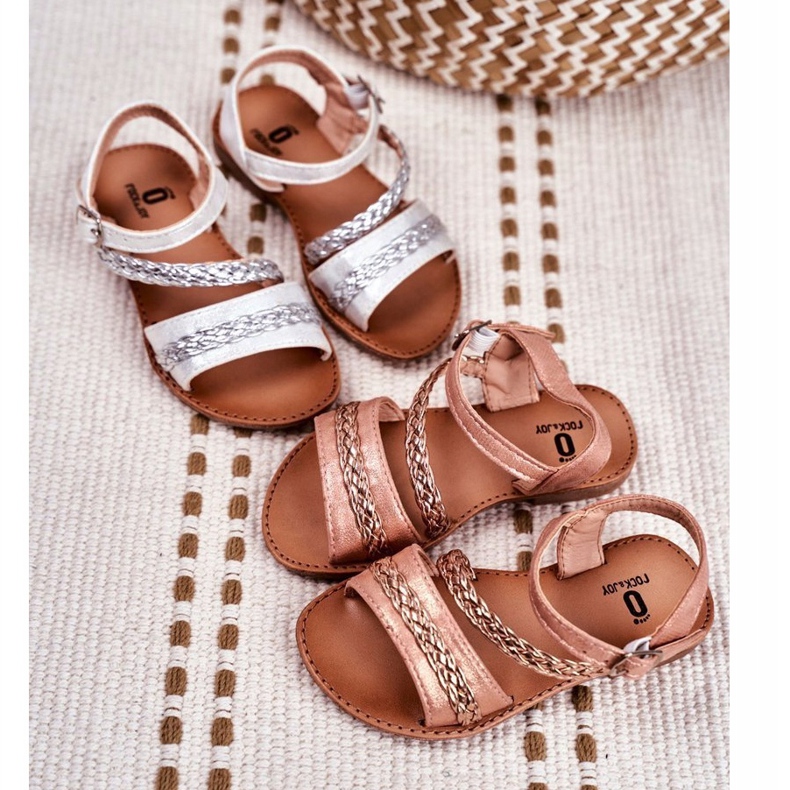 FRROCK Champagner Kremo Kindersandalen rosa gelb 1