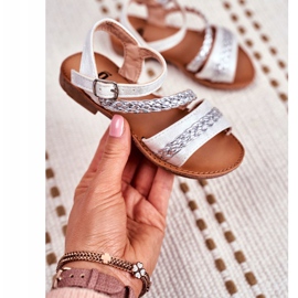 FRROCK Silberne Kremo Sandalen für Kinder grau 2