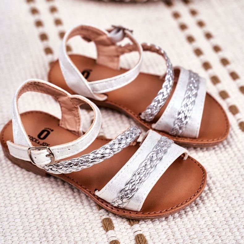 FRROCK Silberne Kremo Sandalen für Kinder grau 1