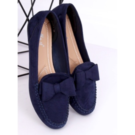 Marineblaue Loafer für Damen B2020-6 Dk Blue navy blau 2