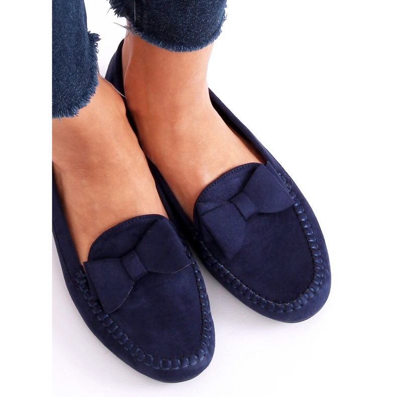 Marineblaue Loafer für Damen B2020-6 Dk Blue 1