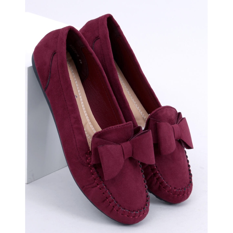 Burgunder-Loafer für Damen B2020-6 Wine rot 1
