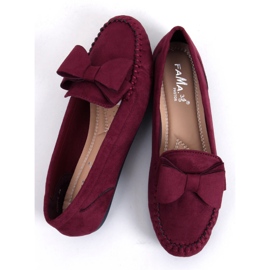 Burgunder-Loafer für Damen B2020-6 Wine rot 2