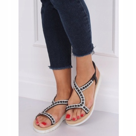 Schwarze Damensandalen HD-129 Schwarz 2