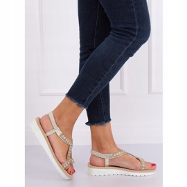 Goldene Sandalen für Damen HD-129 Gold 2