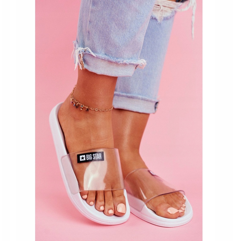 Damen Hausschuhe Big Star Transparent Weiß DD274A258 1