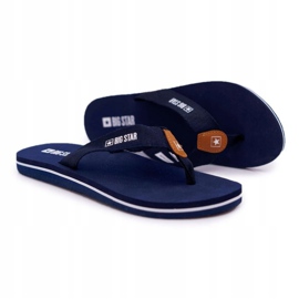 Damen Hausschuhe Flip-Flops Big Star Marineblau DD274A254 navy blau 1