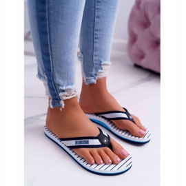 Damen Hausschuhe Flip-Flops Big Star Marineblau DD274A250 1