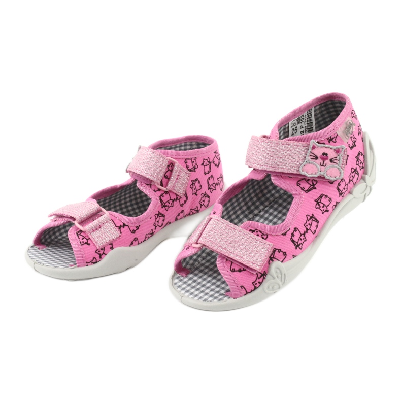 Befado Kinderschuhe 242P103 schwarz rosa 3