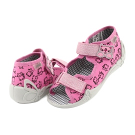 Befado Kinderschuhe 242P103 schwarz rosa 4