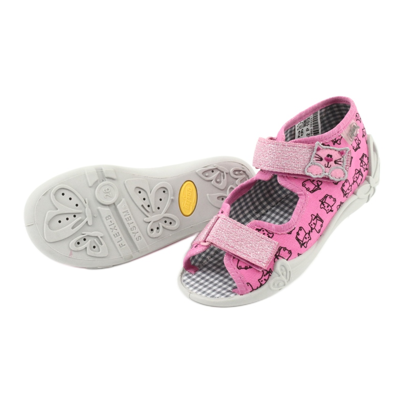 Befado Kinderschuhe 242P103 schwarz rosa 5