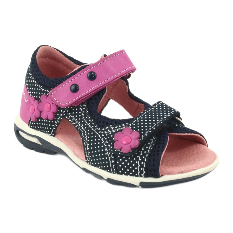 Klettsandalen Ren But marineblau rosa weiß navy blau 1