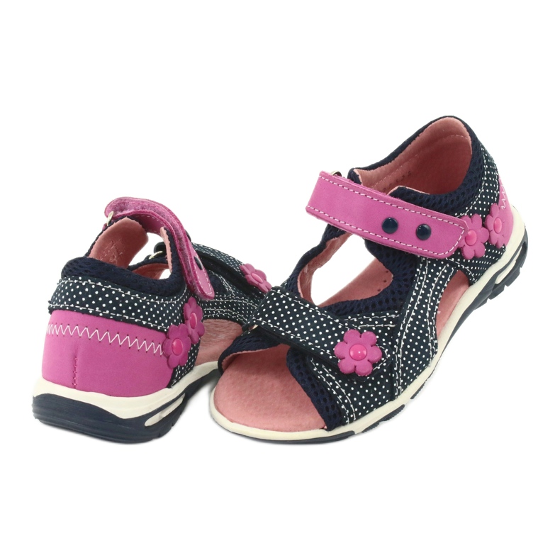 Klettsandalen Ren But marineblau rosa weiß 3