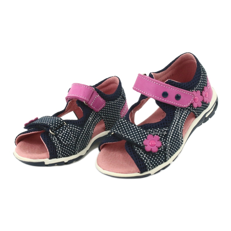 Klettsandalen Ren But marineblau rosa weiß 2