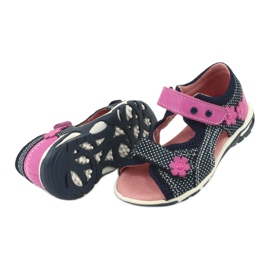 Klettsandalen Ren But marineblau rosa weiß 5