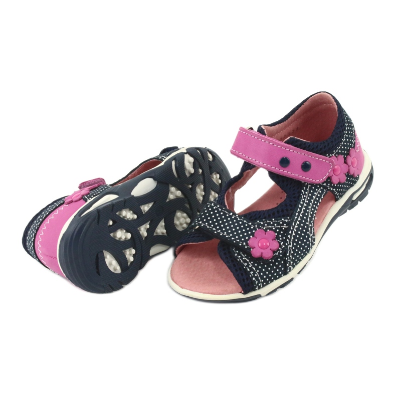 Klettsandalen Ren But marineblau rosa weiß 5