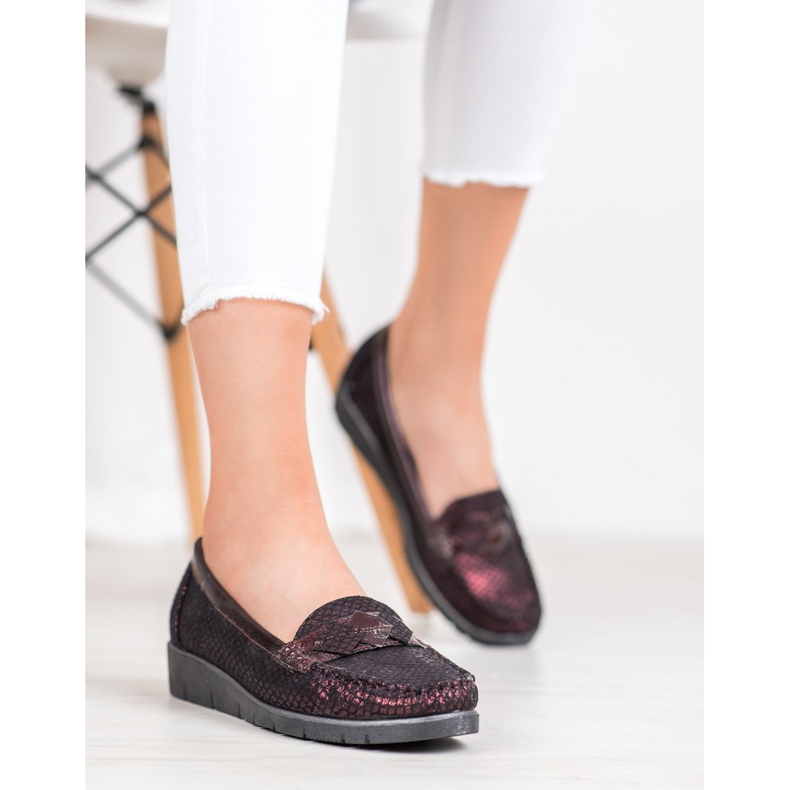 SHELOVET Textil-Loafer rot 2